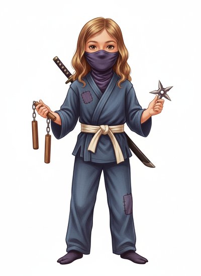 Mary's Ninja Adventure 🥷 - Vintage Storybook