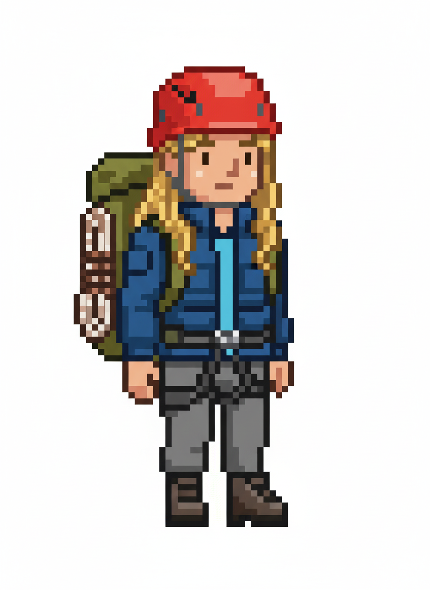 Mary the Mountain Climber - Pixel Art