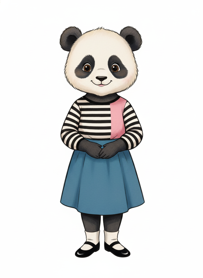 Panda Mary - Vintage Storybook