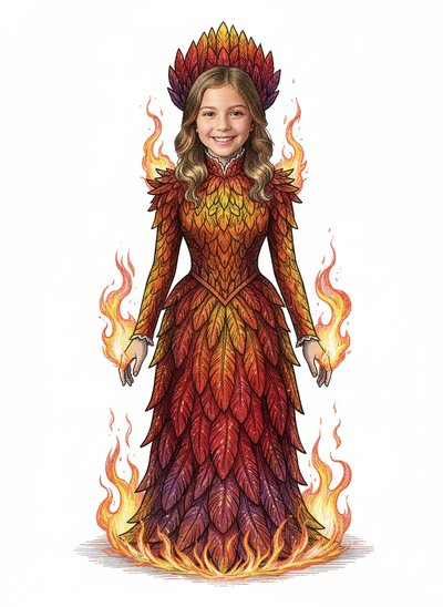 Mary's Fiery Transformation 🔥 - Victorian Illustration