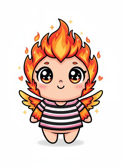 Mary's Fiery Transformation 🔥 - Kawaii Cute