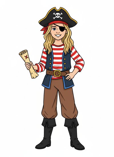 Mary's Pirate Adventure 🌊 - Classic Coloring Book