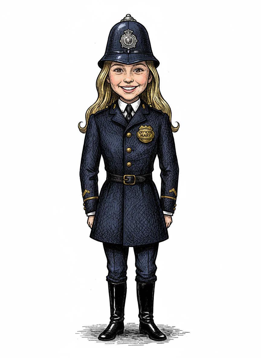 Officer Mary - Victorian Illustration