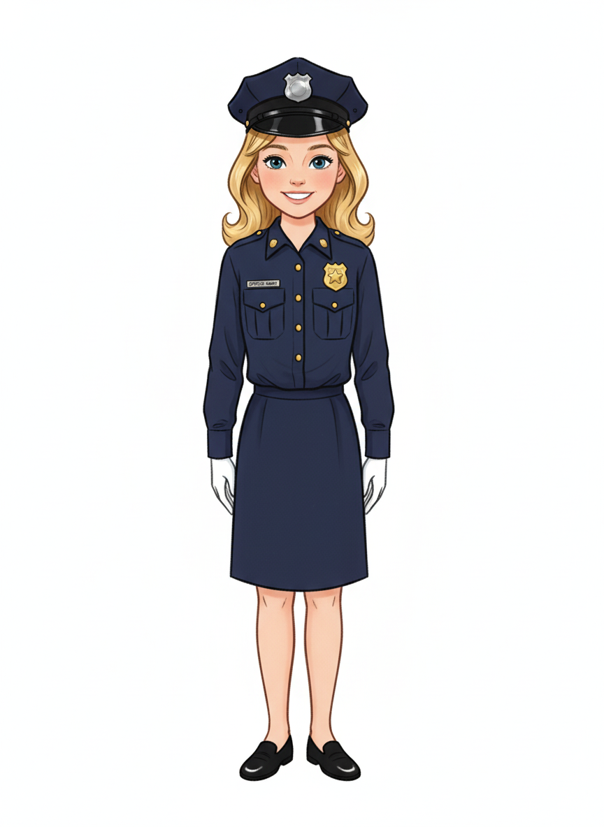 Officer Mary - Vintage Storybook