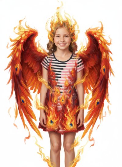 Mary's Fiery Transformation 🔥 - Impressionist Painting