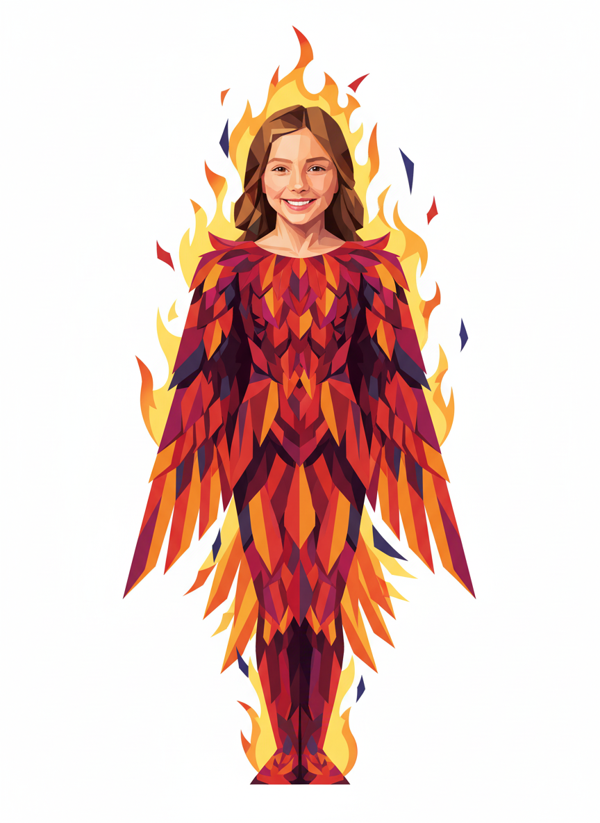 Phoenix Mary - Cubist Painting