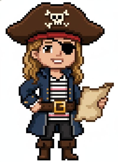 Mary's Pirate Adventure 🌊 - Pixel Art