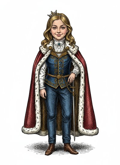 Mary's Royal Adventure 👑 - Victorian Illustration