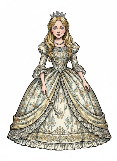 Mary's Royal Adventure 👑 - Victorian Illustration