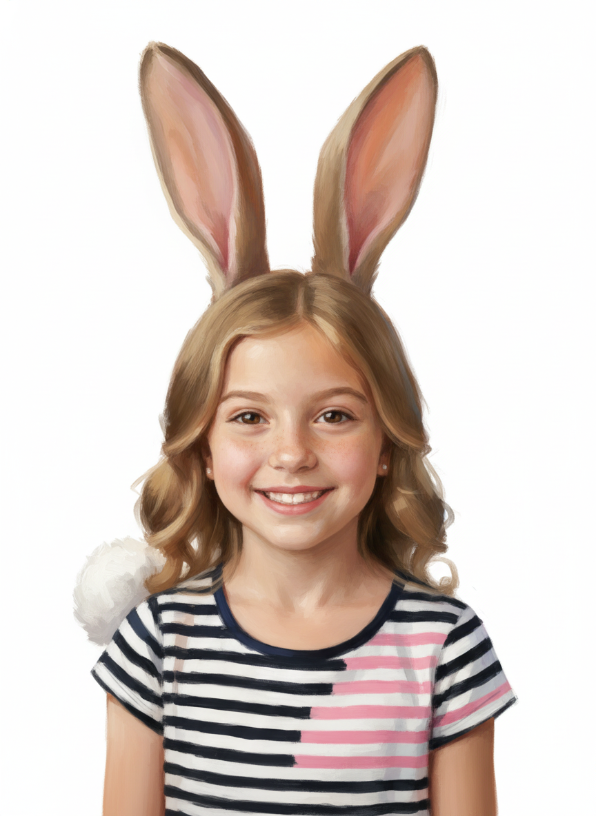 Mary the Rabbit - Impressionist Painting