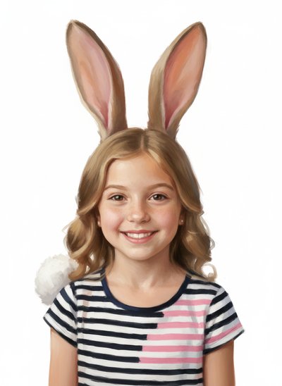 Mary's Bunny Adventure 🐰 - Impressionist Painting