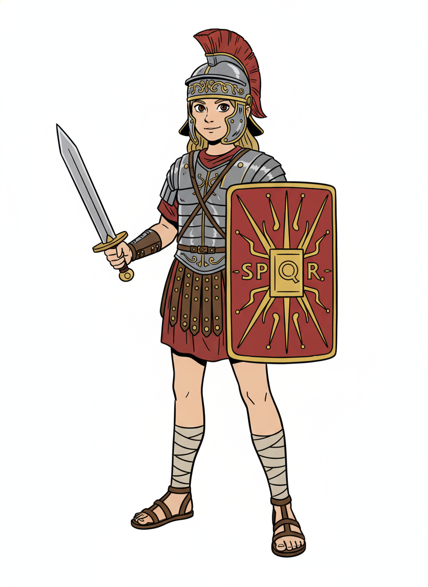 Gladiator Mary - Classic Coloring Book
