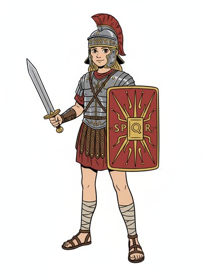 Mary's Gladiator Adventure 🌟 - Classic Coloring Book
