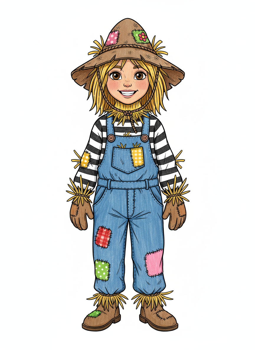 Scarecrow Mary - Classic Coloring Book