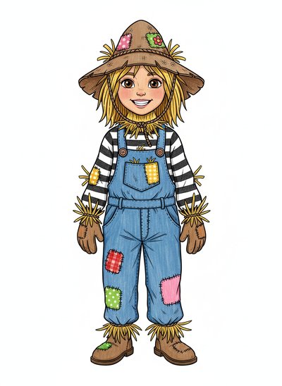 Mary's Scarecrow Adventure 🌾 - Classic Coloring Book