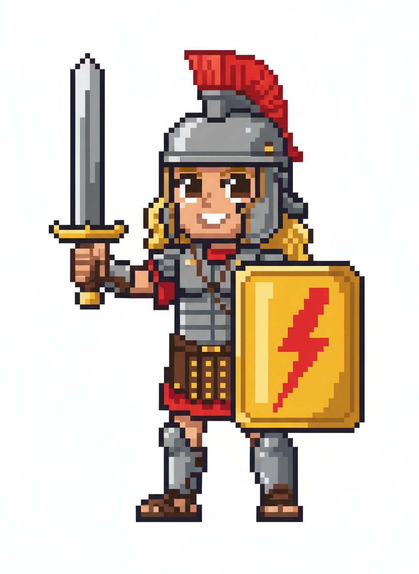 Gladiator Mary - Pixel Art