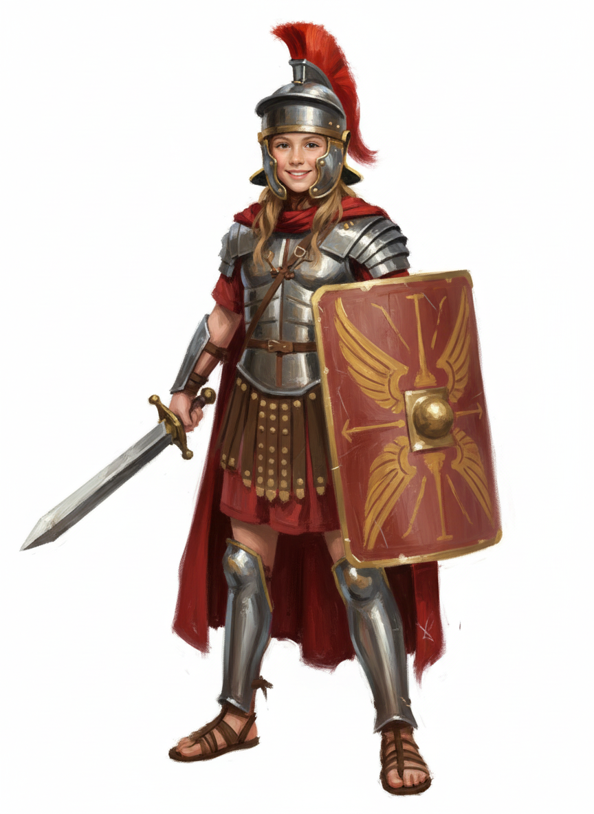 Gladiator Mary - Impressionist Painting