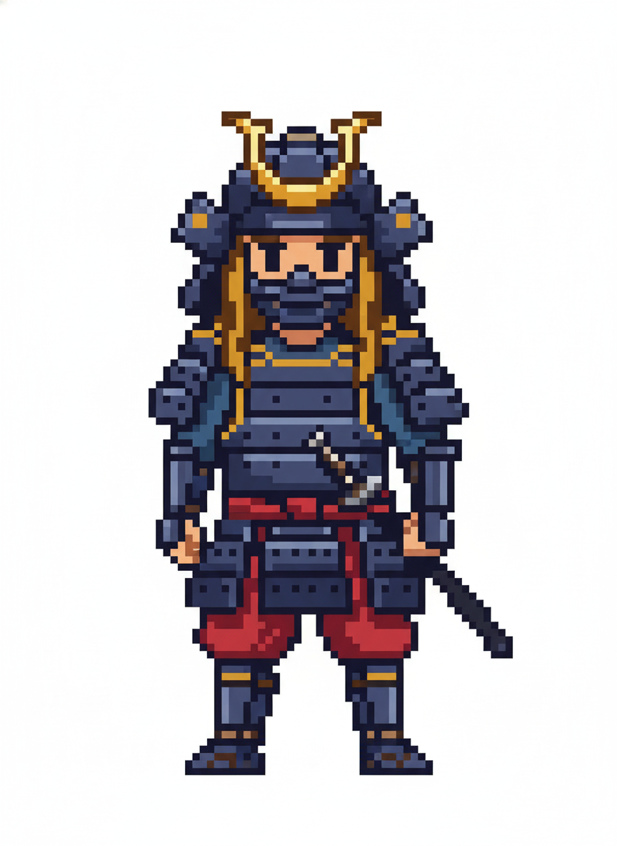 Mary the Brave Samurai - Pixel Art