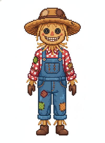 Mary's Scarecrow Adventure 🌾 - Pixel Art