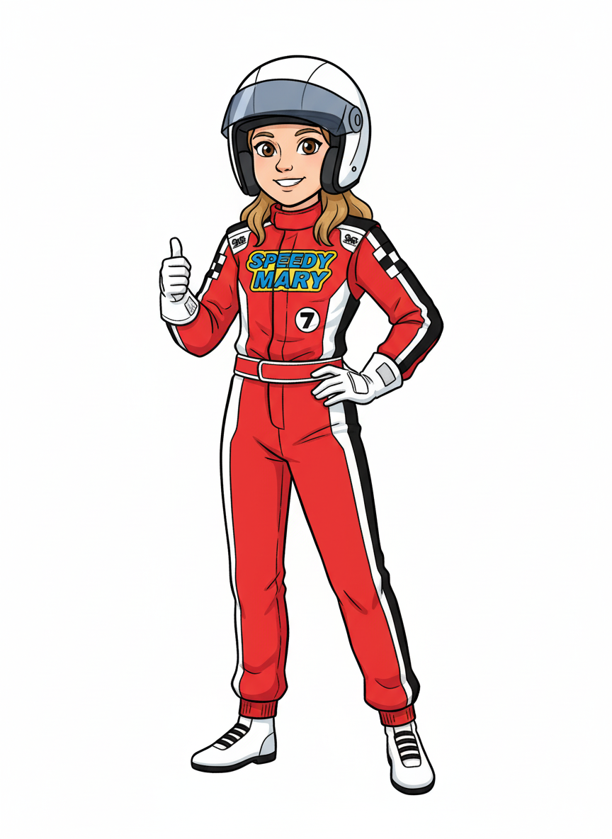 Speedy Mary - Classic Coloring Book