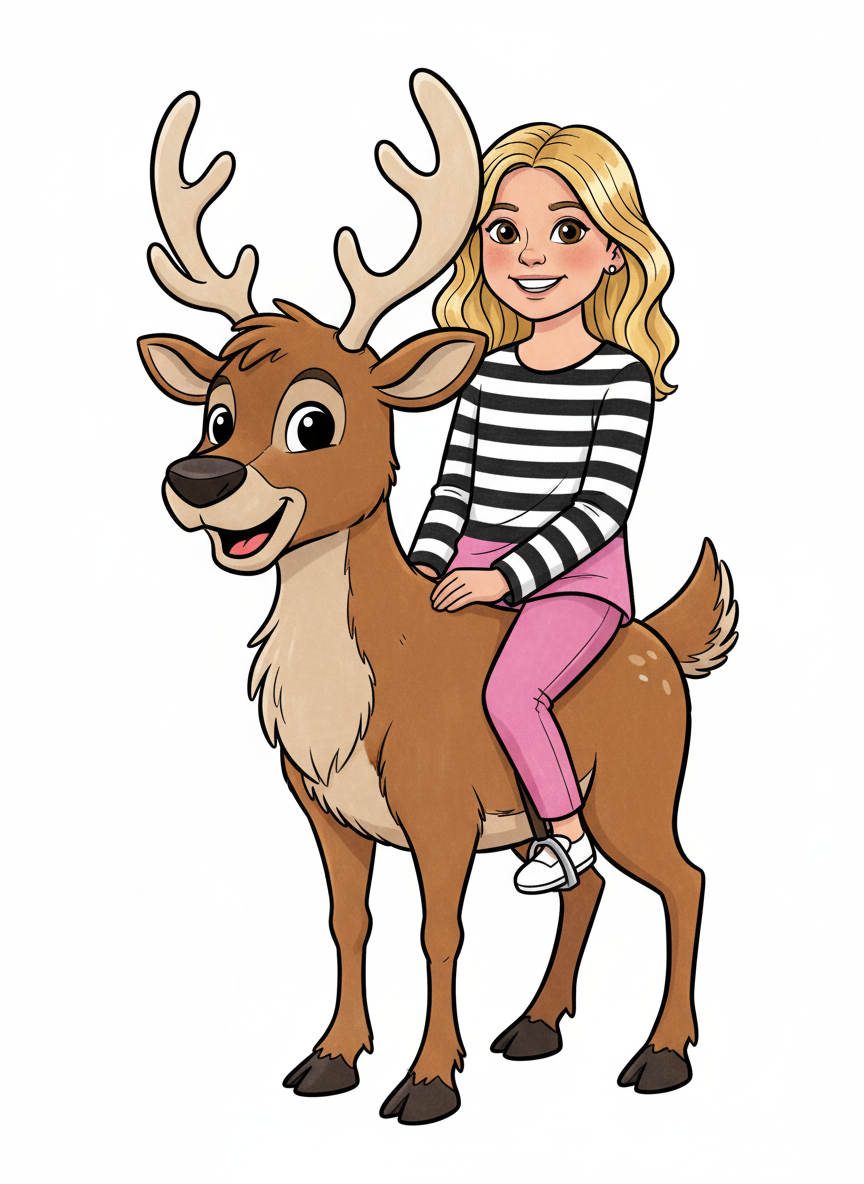 Reindeer Mary - Classic Coloring Book