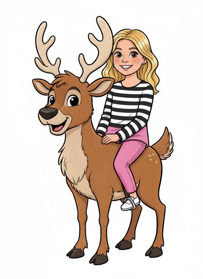 Mary's Reindeer Adventure 🦌 - Classic Coloring Book