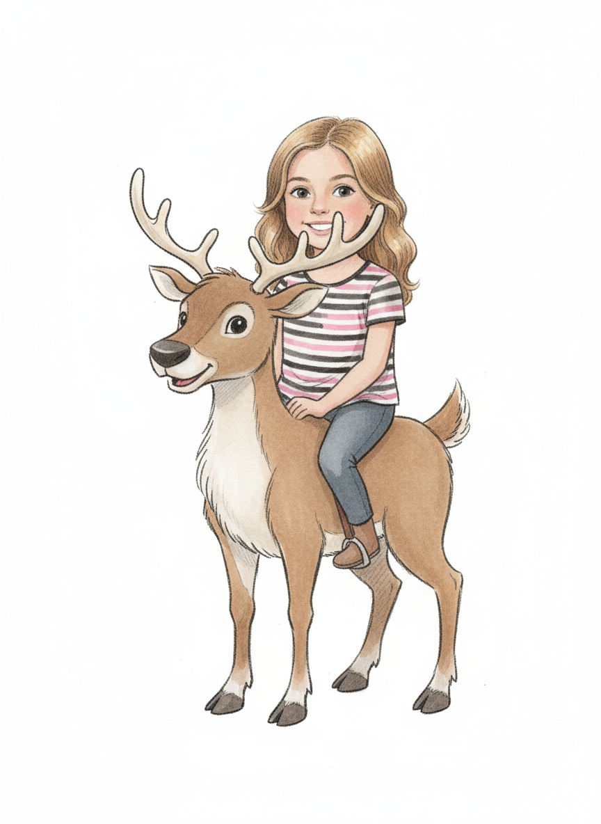 Reindeer Mary - Gentle Pencil