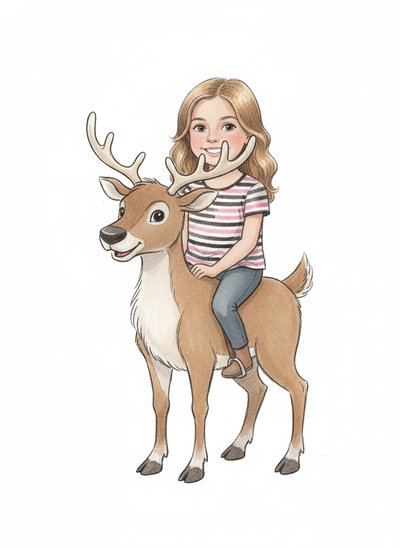 Mary's Reindeer Adventure 🦌 - Gentle Pencil