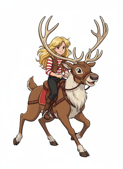 Mary's Reindeer Adventure 🦌 - Classic Anime