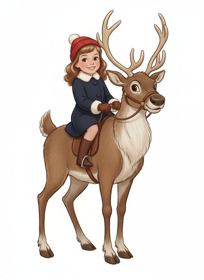 Mary's Reindeer Adventure 🦌 - Vintage Storybook