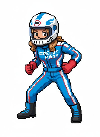 Mary's Racing Adventure 🚗 - Pixel Art