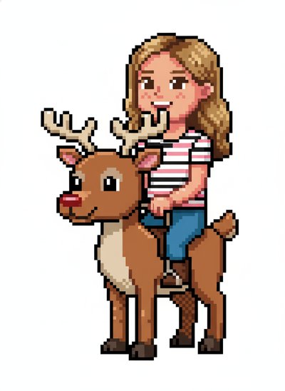 Mary's Reindeer Adventure 🦌 - Pixel Art