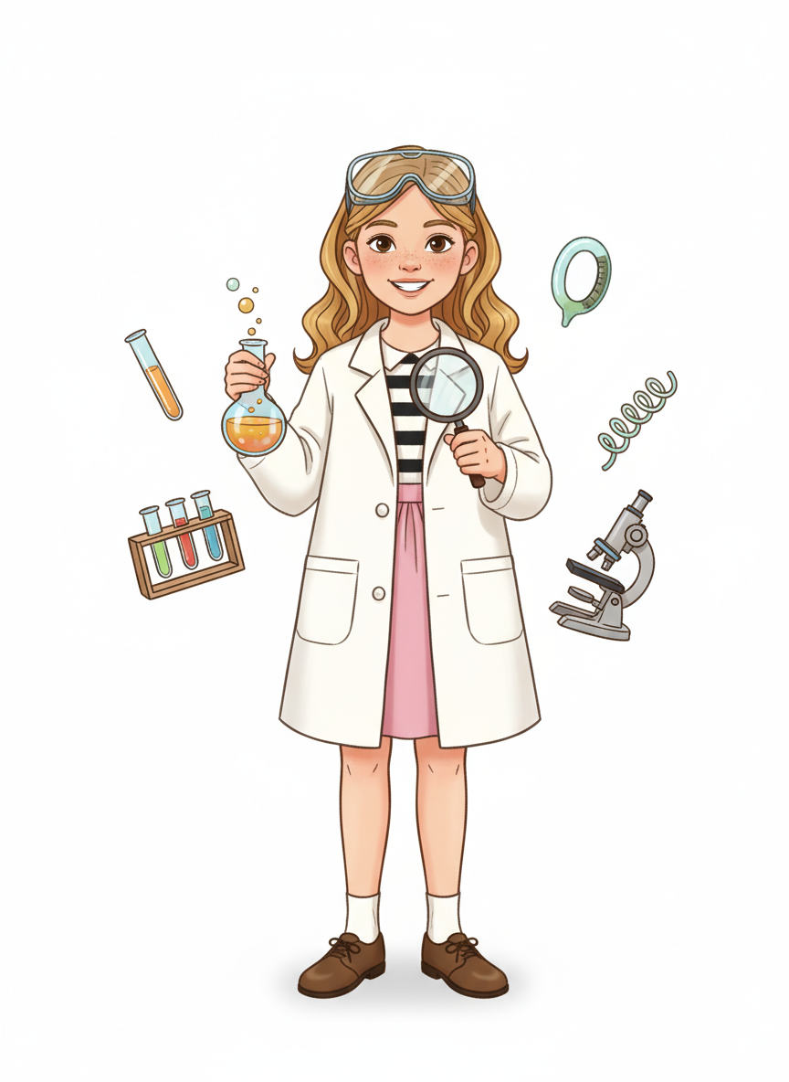 Mary the Scientist - Vintage Storybook