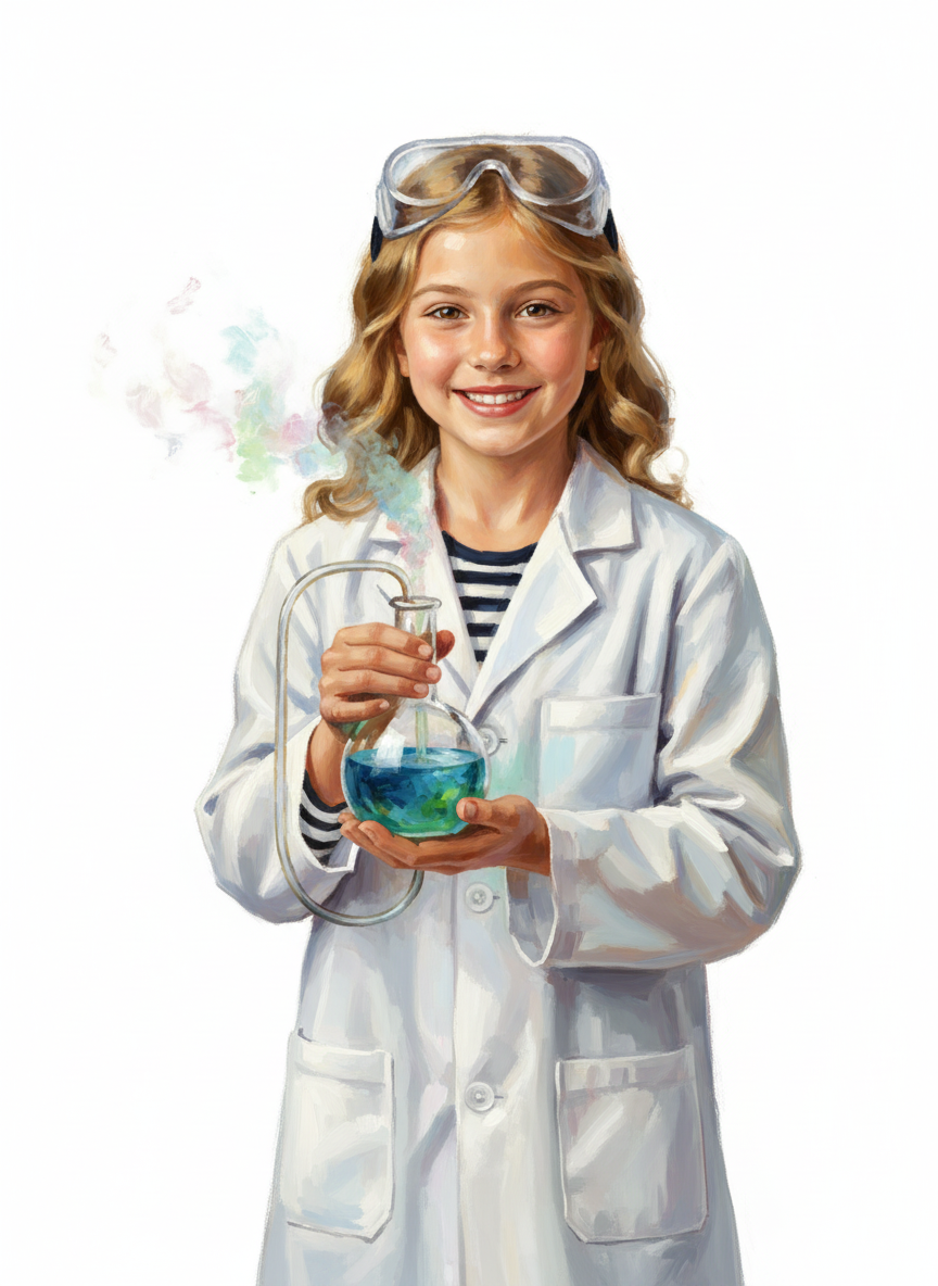 Mary the Scientist - Impressionist Painting