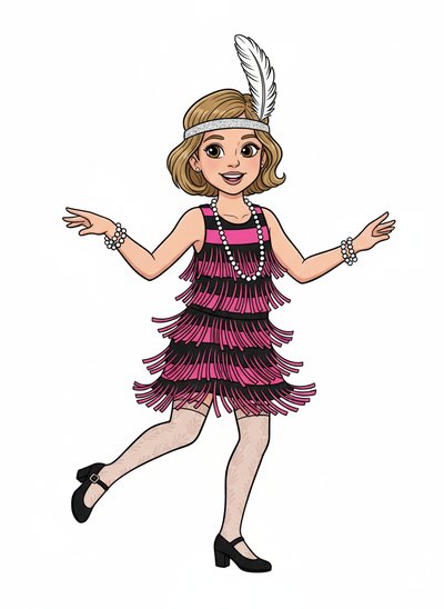 Mary's Flapper Fantasy 🎉 - Classic Coloring Book