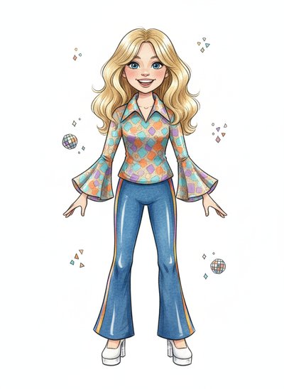 Mary's Groovy Disco Vibes 🌟 - Gentle Pencil