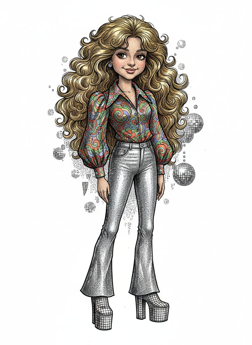 Disco Mary Groove - Victorian Illustration