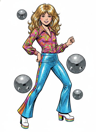 Mary's Groovy Disco Vibes 🌟 - Comic Book