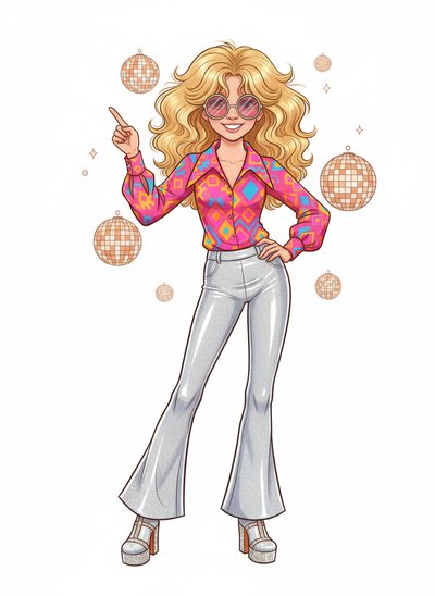 Mary's Groovy Disco Vibes 🌟 - Vintage Storybook