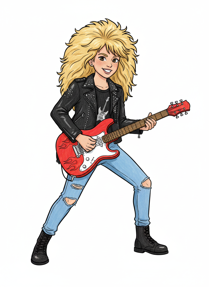 Mary the Rock Queen - Classic Coloring Book