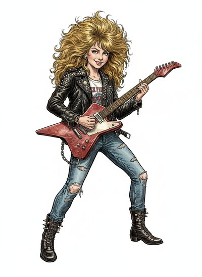 Mary's Rock Star Transformation 🎸 - Victorian Illustration