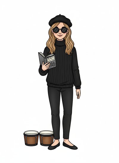 Mary's Beatnik Adventure 🎨 - Classic Coloring Book