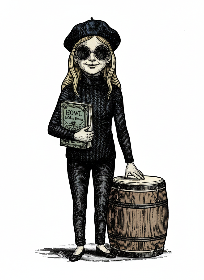 Mary the Beat Poet - Victorian Illustration