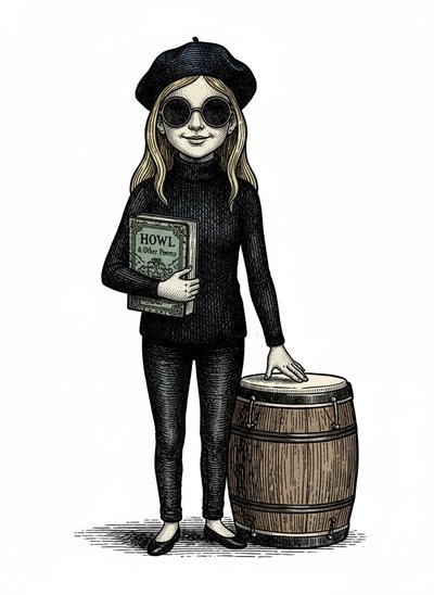 Mary's Beatnik Adventure 🎨 - Victorian Illustration