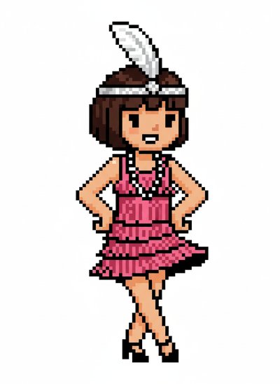 Mary's Flapper Fantasy 🎉 - Pixel Art