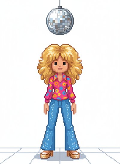 Mary's Groovy Disco Vibes 🌟 - Pixel Art