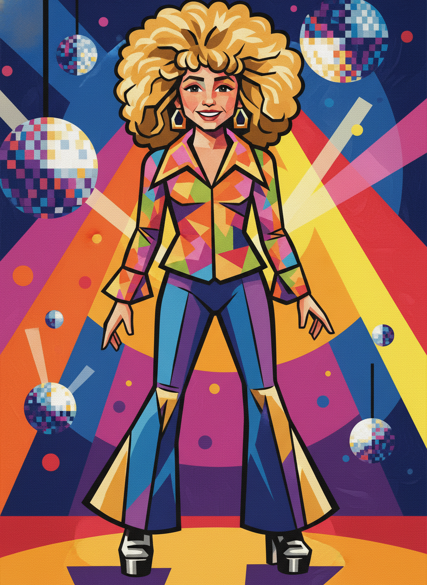 Disco Mary Groove - Cubist Painting