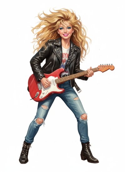 Mary's Rock Star Transformation 🎸 - Impressionist Painting