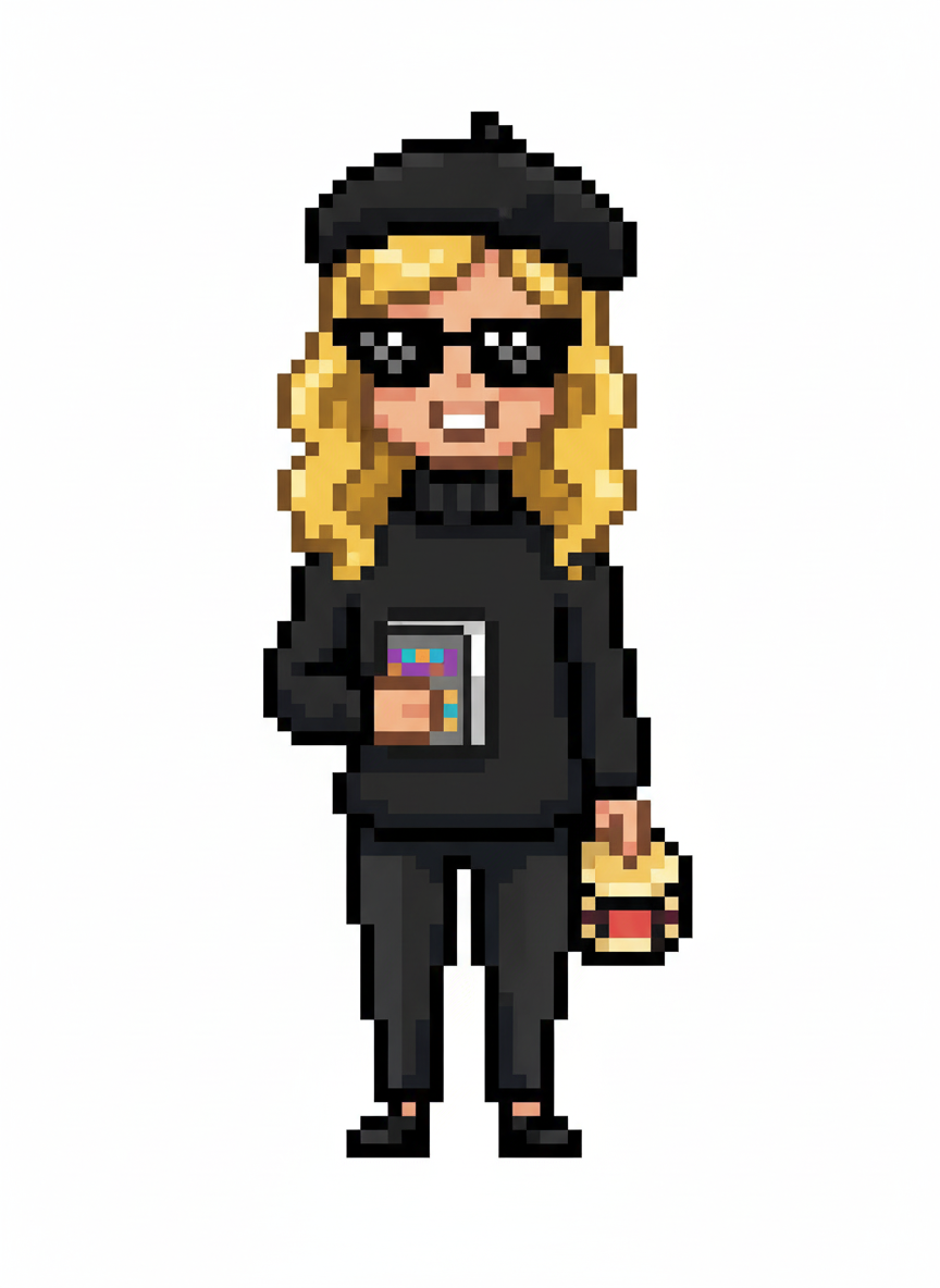 Mary the Beat Poet - Pixel Art