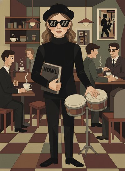 Mary's Beatnik Adventure 🎨 - Cubist Painting